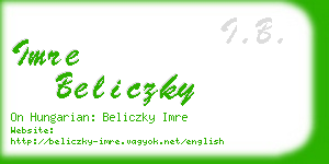 imre beliczky business card